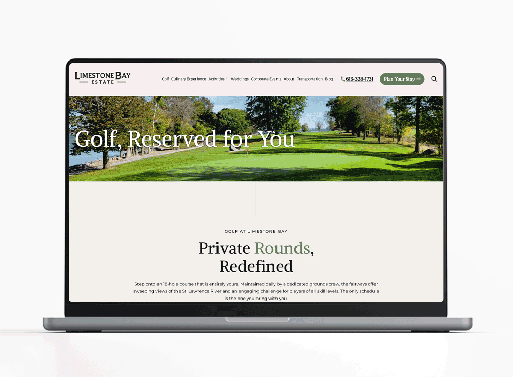 Limestone Bay golf page
